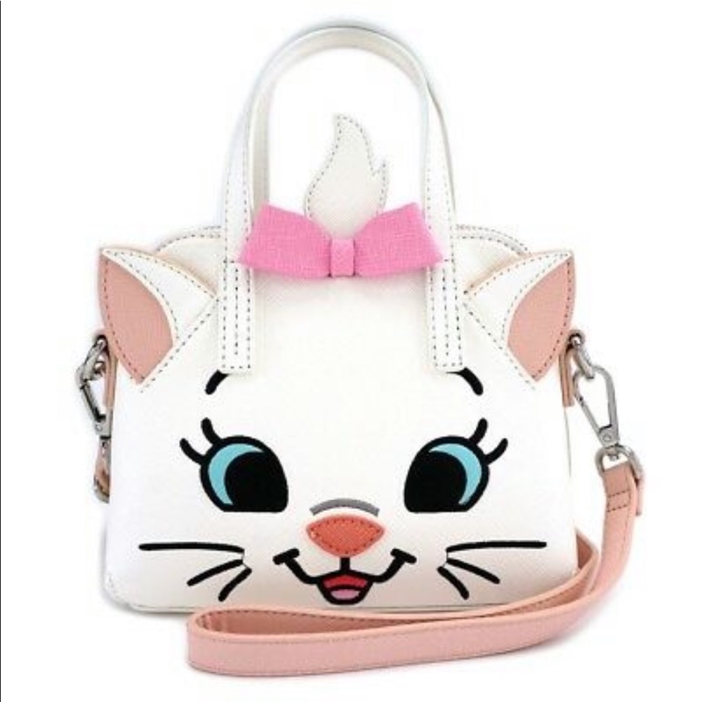 DISNEY Loungefly White The Aristocats Mini Crossbody Purse RARE